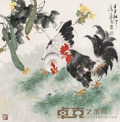 康宁 大吉图 镜心 69×69cm